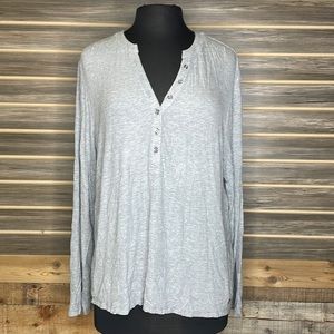 Calvin Klein long Sleeve Henley Great undershirt Gray Casual feel